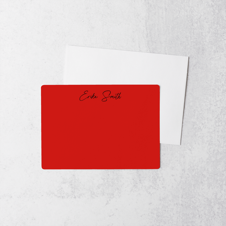 Customizable | Set of Stationery Notecards | Envelopes Included | M4-M006 Mailer Market Dwellings SCARLET  