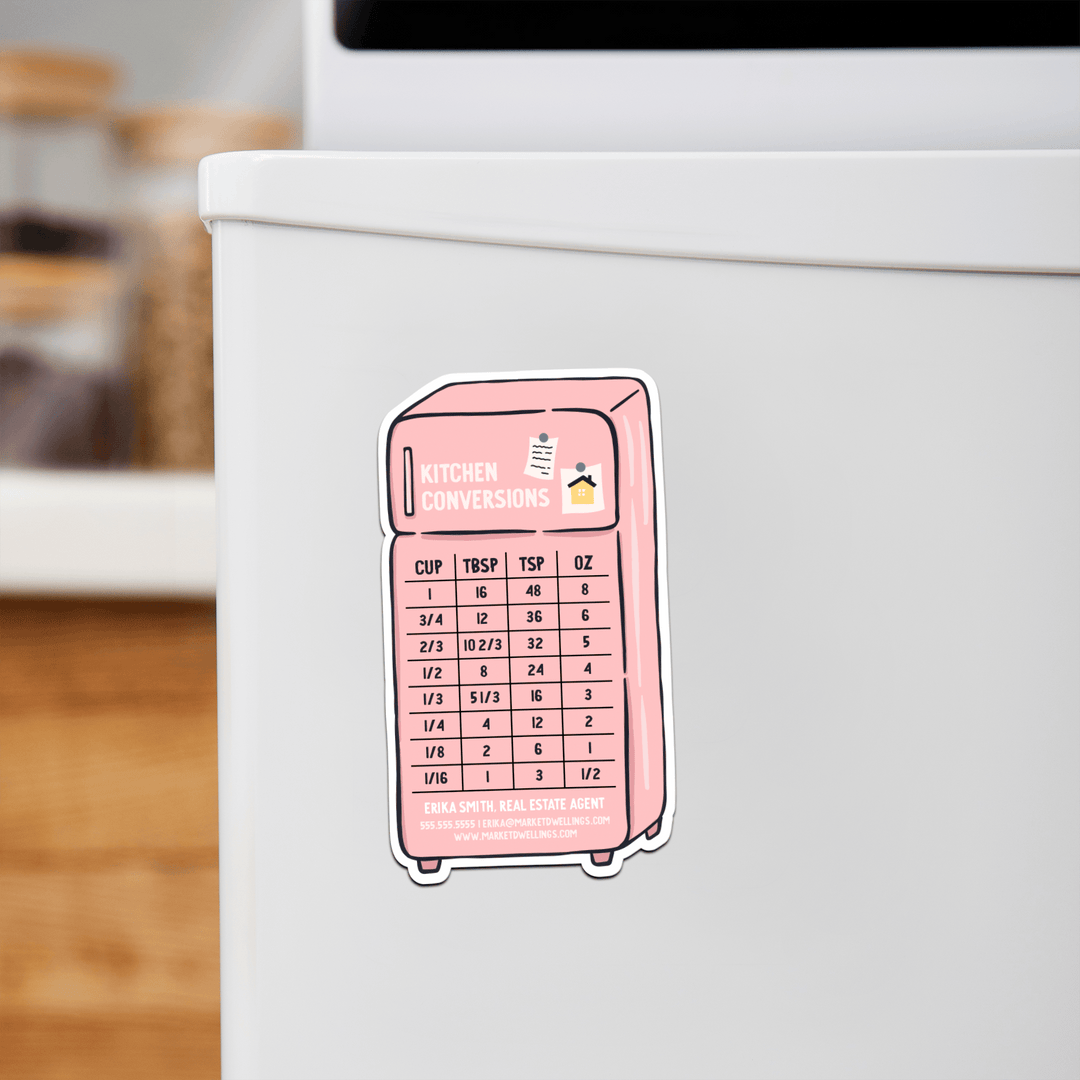 Customizable | Kitchen Conversions Refrigerator Magnets | DSM-10-AB Magnet Market Dwellings SOFT PINK  