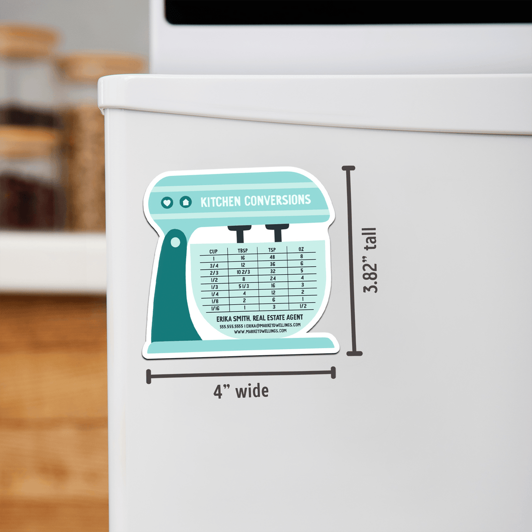 Customizable | Kitchen Conversions Mixer Refrigerator Magnets | DSM-08-AB Magnet Market Dwellings