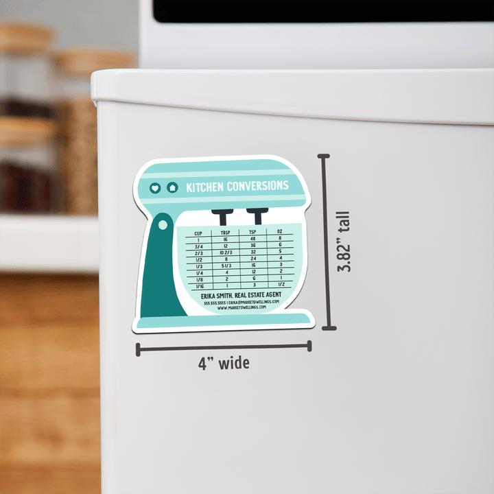 Customizable | Kitchen Conversions Mixer Refrigerator Magnets | DSM-08-AB Magnet Market Dwellings
