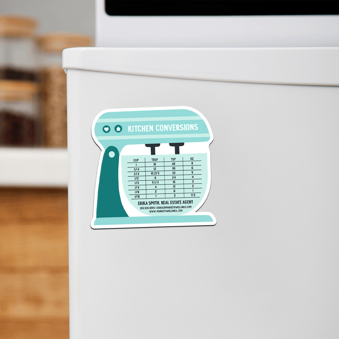 Customizable | Kitchen Conversions Mixer Refrigerator Magnets | DSM-08-AB Magnet Market Dwellings SEAFOAM