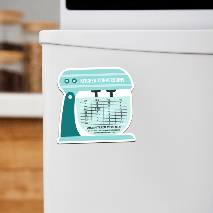 Customizable | Kitchen Conversions Mixer Refrigerator Magnets | DSM-08-AB Magnet Market Dwellings SEAFOAM