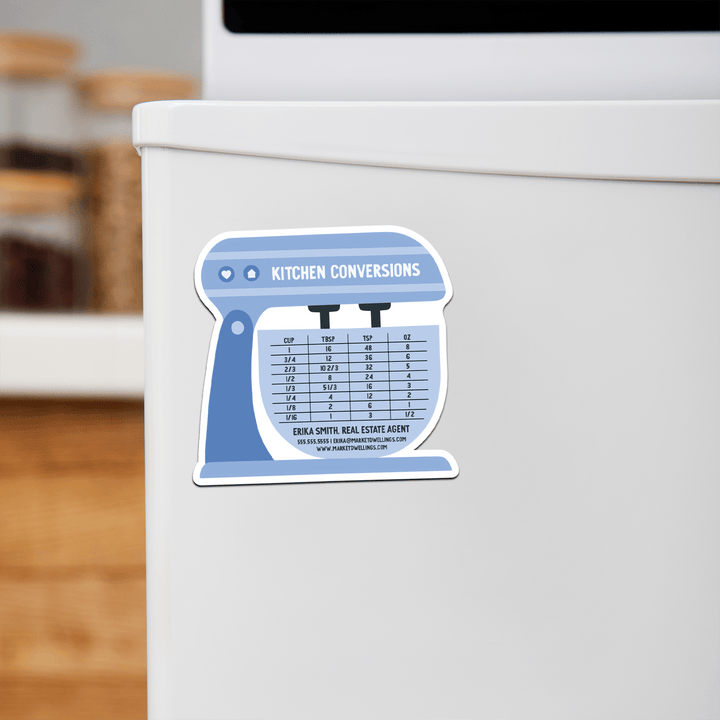 Customizable | Kitchen Conversions Mixer Refrigerator Magnets | DSM-08-AB Magnet Market Dwellings MOONSTONE BLUE  