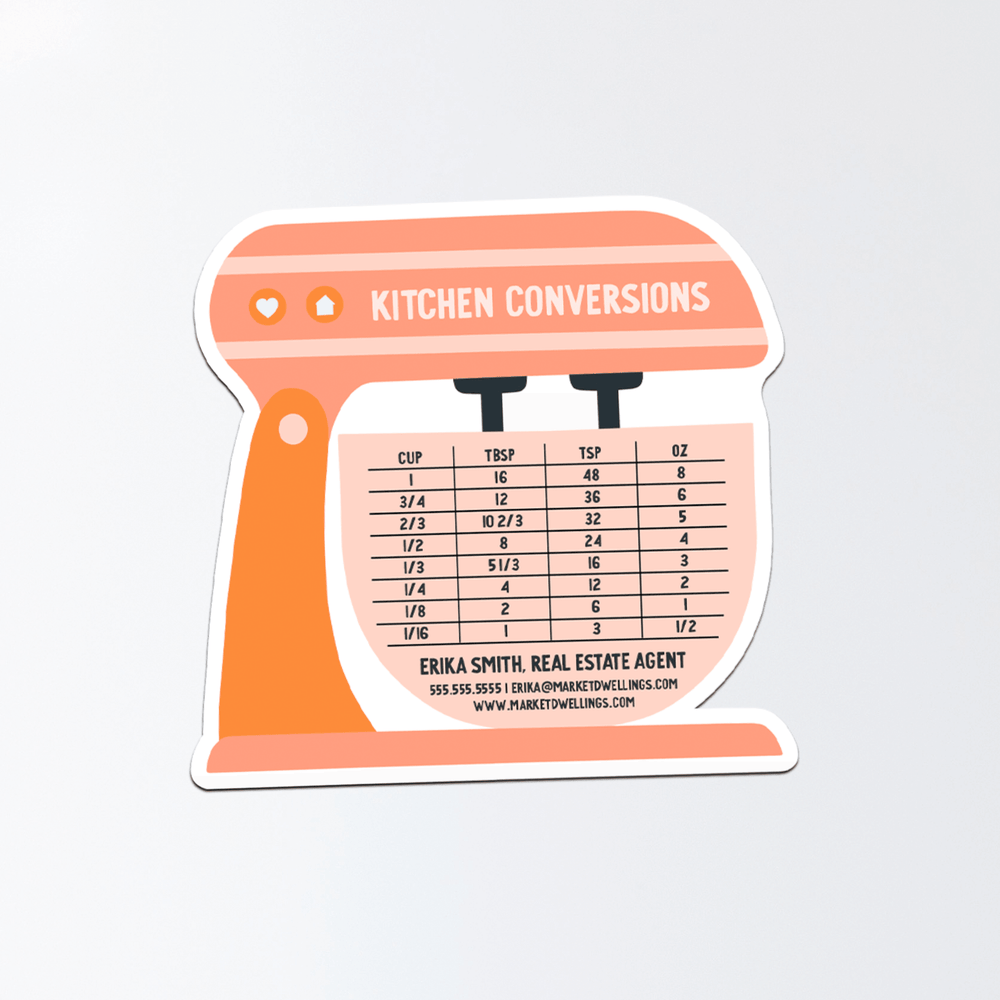 Customizable | Kitchen Conversions Mixer Refrigerator Magnets | DSM-08-AB Magnet Market Dwellings