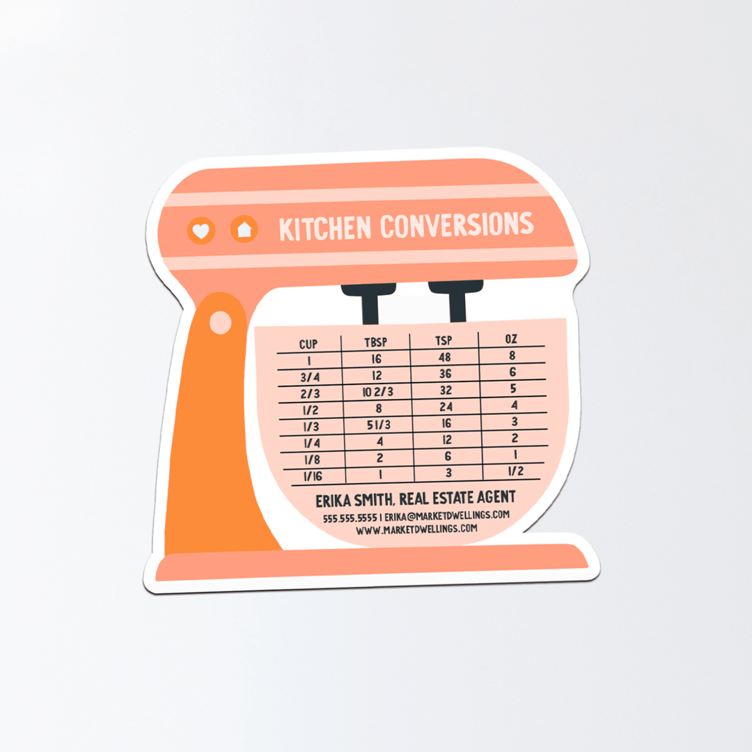 Customizable | Kitchen Conversions Mixer Refrigerator Magnets | DSM-08-AB Magnet Market Dwellings