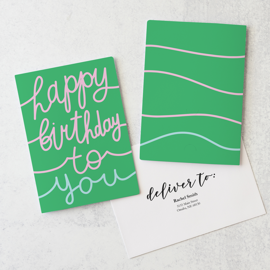 Set of Happy Birthday to you | Greeting Cards | Envelopes Included | 76-GC001 Greeting Card Market Dwellings   