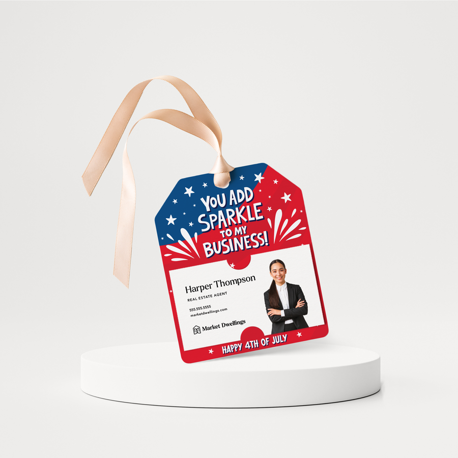 You Add Sparkle To My Business! Happy 4th of July | 4th Of July Gift Tags | 279-GT001 Gift Tag Market Dwellings   