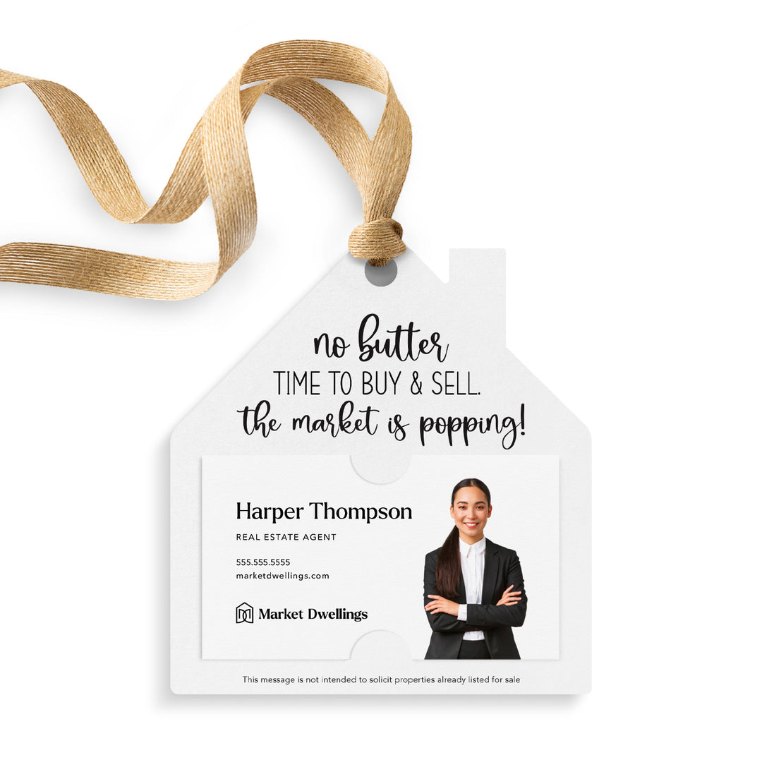 No Butter Time to Buy & Sell The Market is Popping | Gift Tags Gift Tag Market Dwellings WHITE