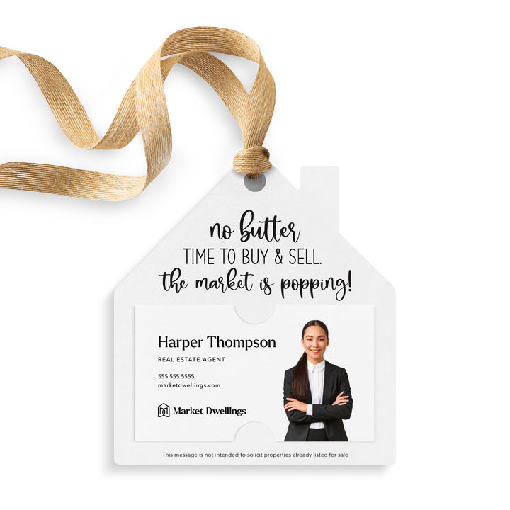 No Butter Time to Buy & Sell The Market is Popping | Gift Tags Gift Tag Market Dwellings WHITE