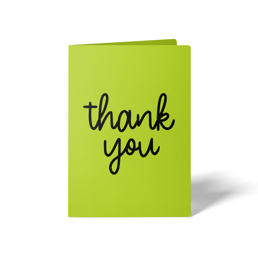 Set of Thank You Greeting Cards | Envelopes Included Greeting Card Market Dwellings GREEN APPLE