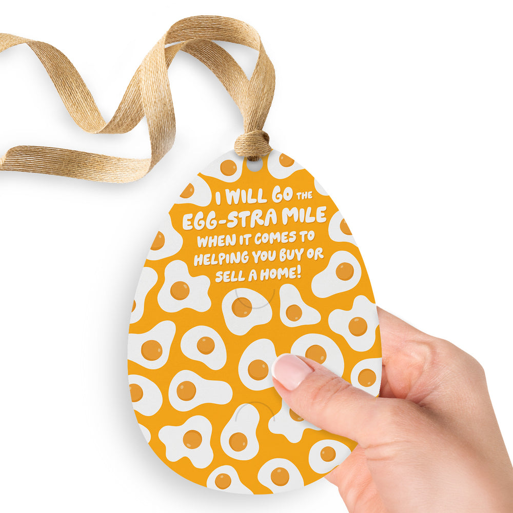 I Will Go the Egg-Stra Mile | Egg Real Estate Gift Tags | 10-GT007-AB Gift Tag Market Dwellings