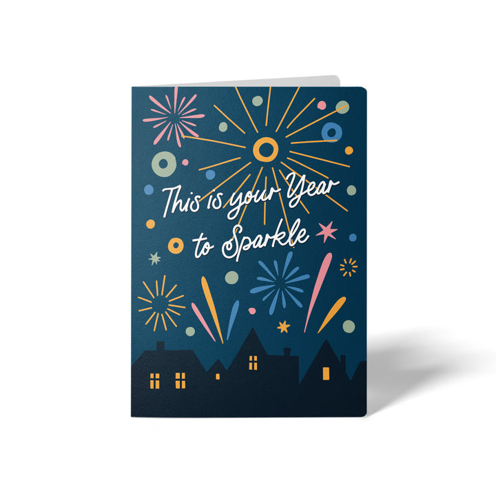 Set of This is your Year to Sparkle | New Year Greeting Cards | Envelopes Included | 101-GC001 Greeting Card Market Dwellings