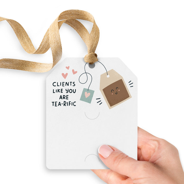 Clients Like You Are Tea-rific | Gift Tags Gift Tag Market Dwellings