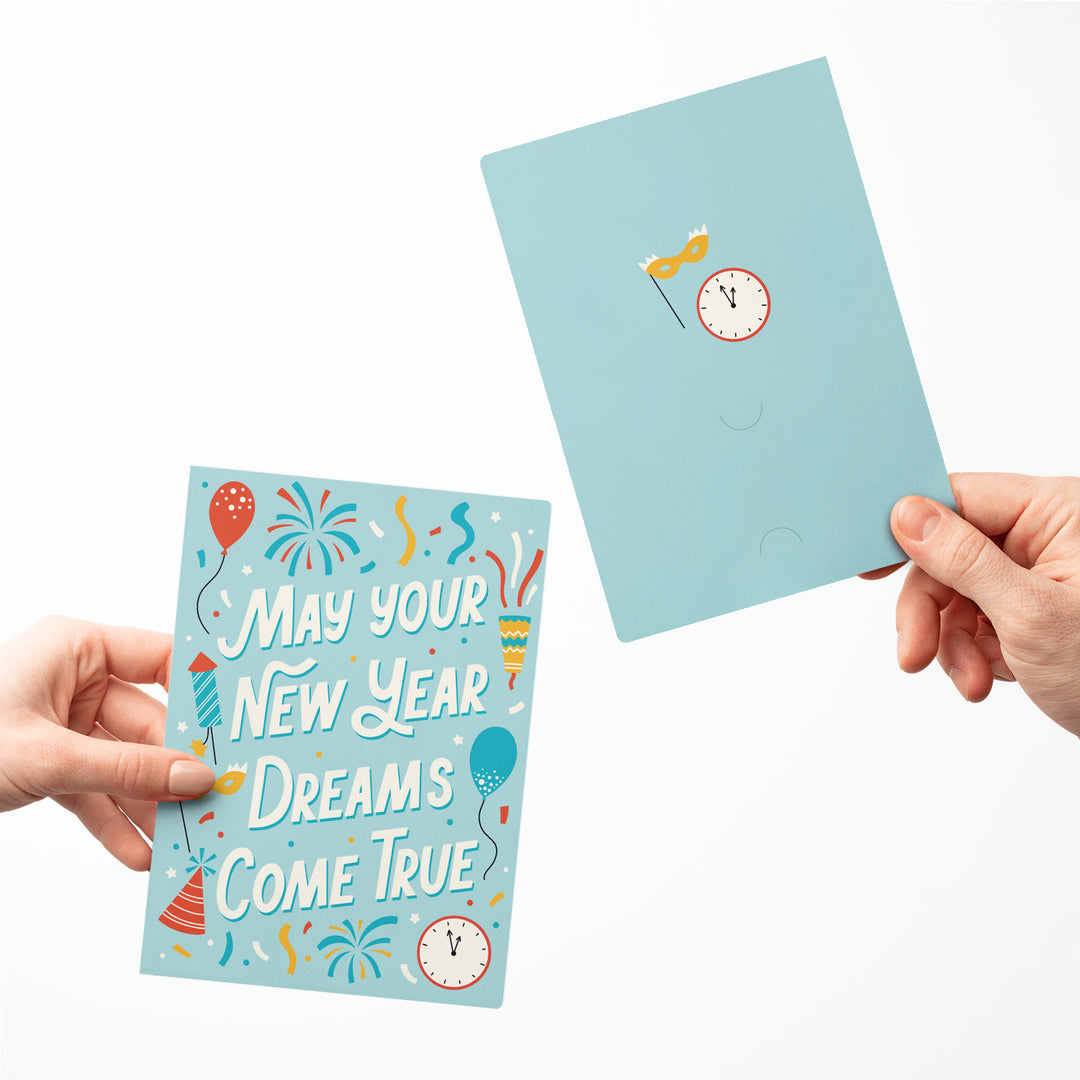 Set of May Your New Year Dreams Come True | New Year Greeting Cards | Envelopes Included | 106-GC001-AB Greeting Card Market Dwellings