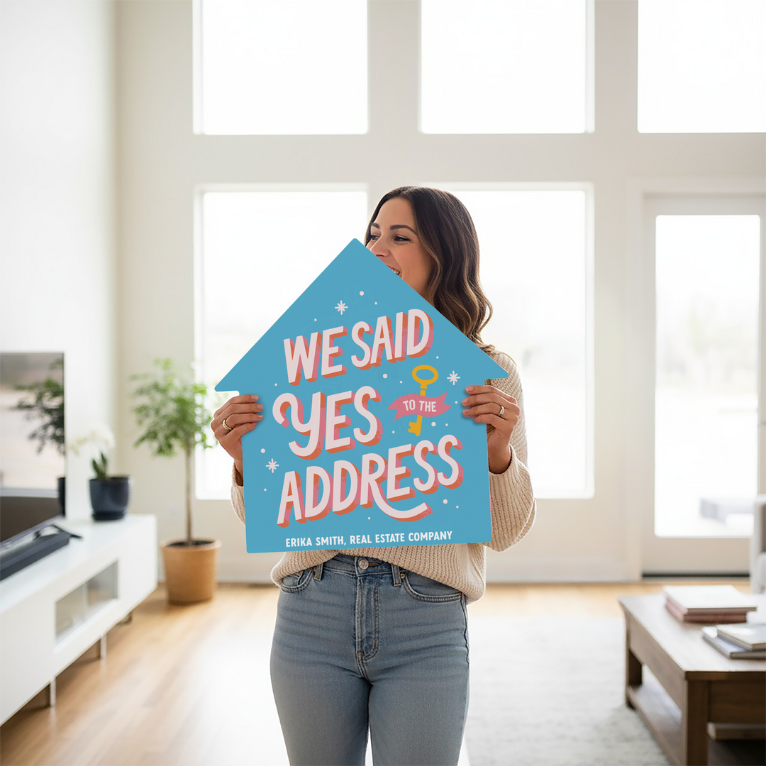 Customizable | We Said Yes To The Address House Sign | Photo Prop | DSY-19-AB House Sign Market Dwellings