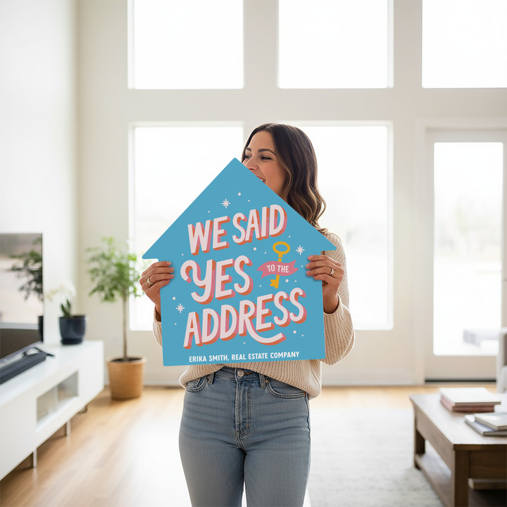 Customizable | We Said Yes To The Address House Sign | Photo Prop | DSY-19-AB House Sign Market Dwellings