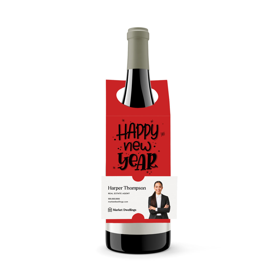 Happy New Year | Bottle Hang Tags Bottle Tag Market Dwellings SCARLET