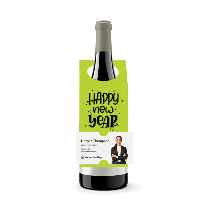 Happy New Year | Bottle Hang Tags Bottle Tag Market Dwellings GREEN APPLE