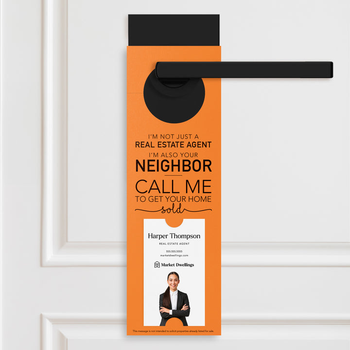 Vertical | I'm not just a Real Estate Agent | Door Hangers | 11-DH005 Door Hanger Market Dwellings CARROT