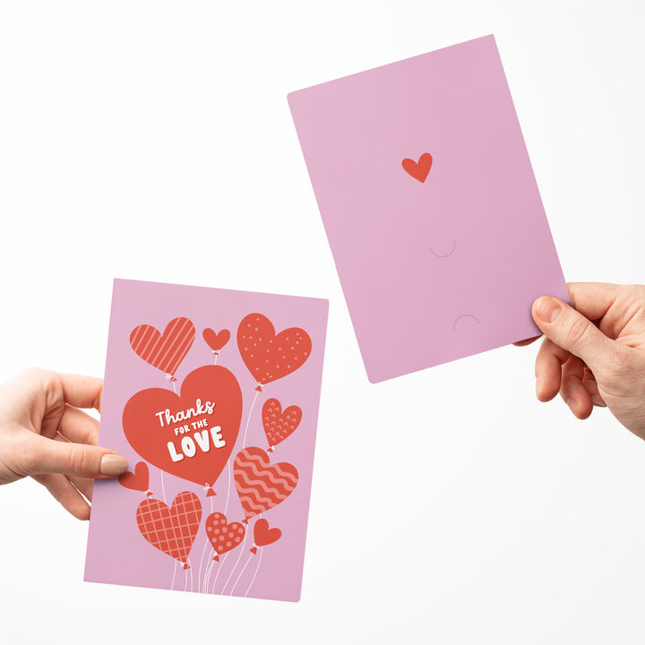 Set of Thanks For The Love | Valentine's Day Greeting Cards | Envelopes Included | 113-GC001-AB Greeting Card Market Dwellings