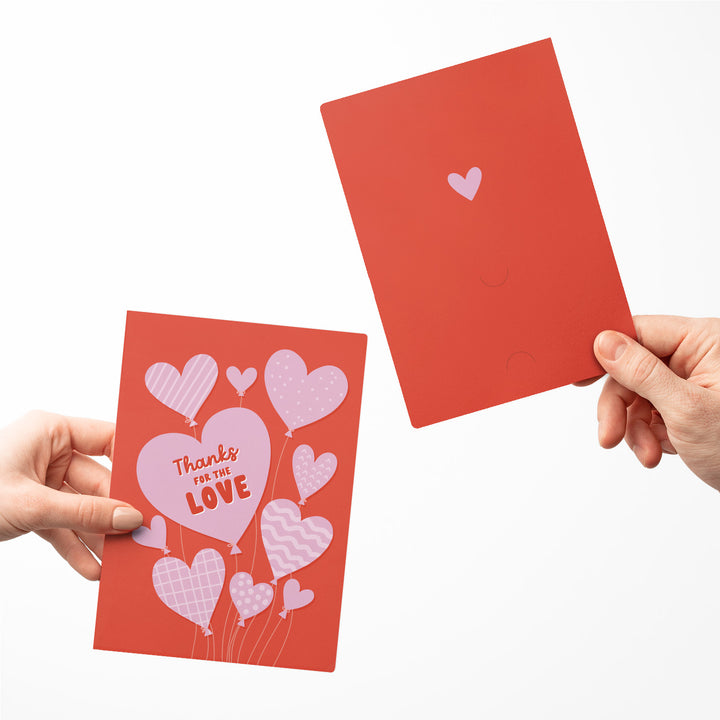 Set of Thanks For The Love | Valentine's Day Greeting Cards | Envelopes Included | 113-GC001-AB Greeting Card Market Dwellings