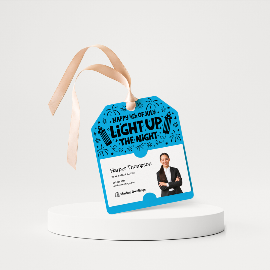 Light Up The Night | 4th of July | Pop By Gift Tags | 116-GT001 Gift Tag Market Dwellings ARCTIC  