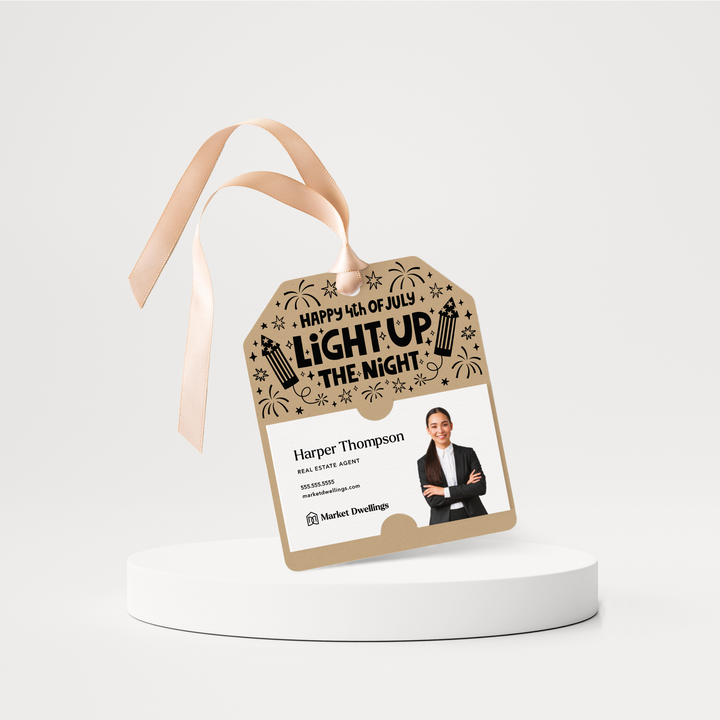 Light Up The Night | 4th of July | Pop By Gift Tags | 116-GT001 Gift Tag Market Dwellings KRAFT  