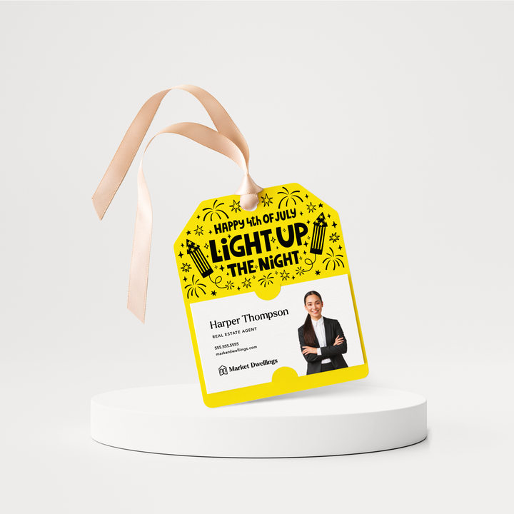Light Up The Night | 4th of July | Pop By Gift Tags | 116-GT001 Gift Tag Market Dwellings LEMON  