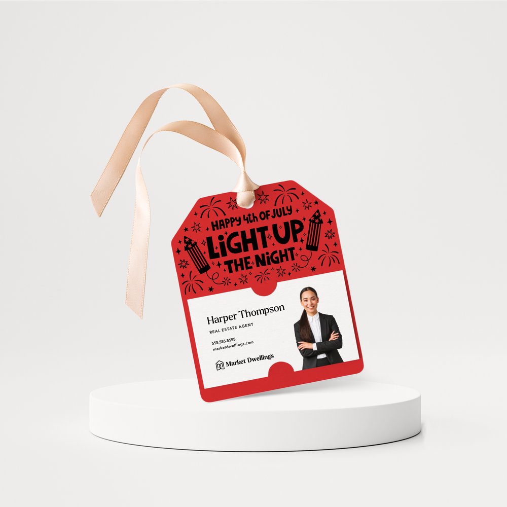 Light Up The Night | 4th of July | Pop By Gift Tags | 116-GT001 Gift Tag Market Dwellings SCARLET  