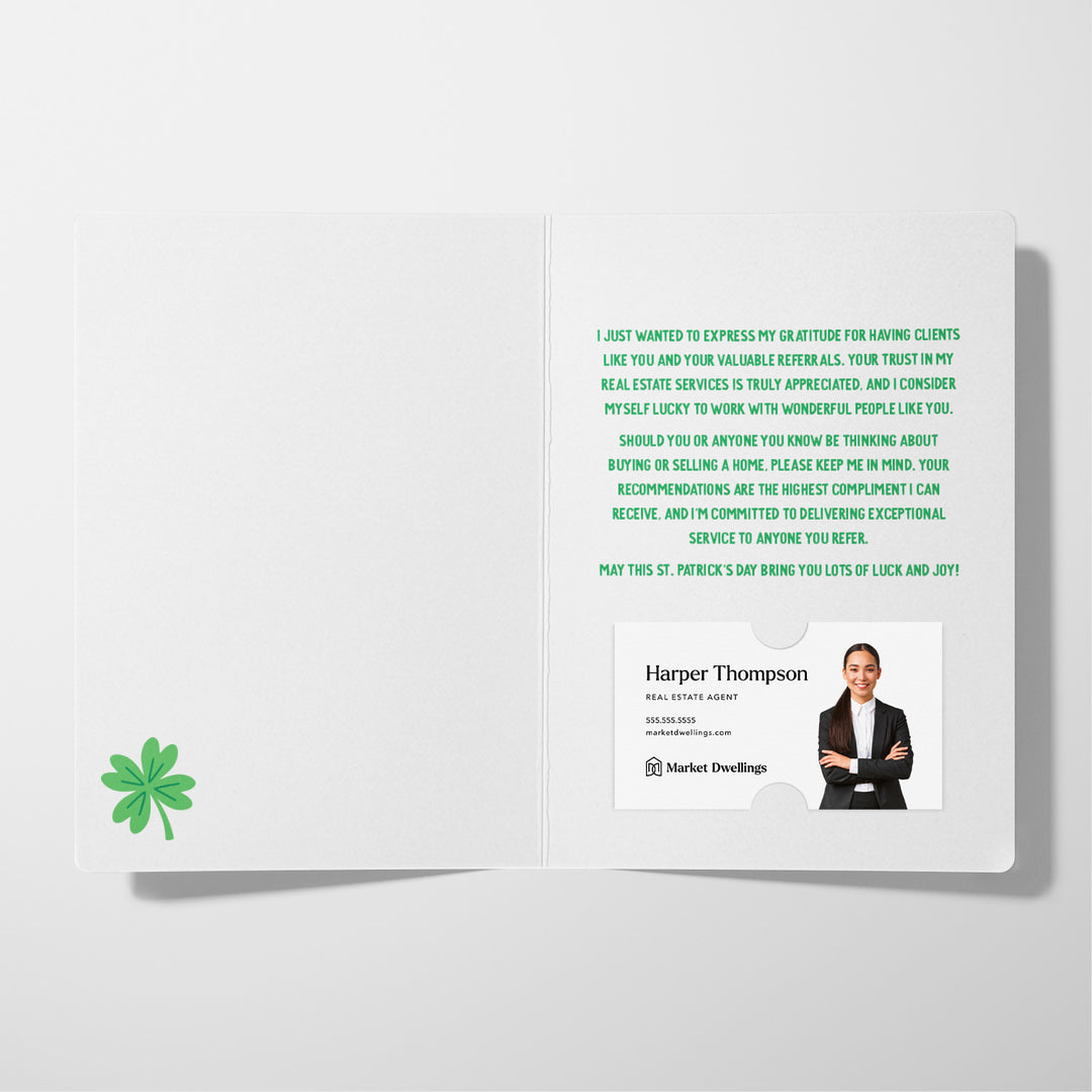 Set of Lucky To Have You And Your Referrals | St. Patrick's Day Greeting Cards | Envelopes Included | 118-GC001-AB Greeting Card Market Dwellings