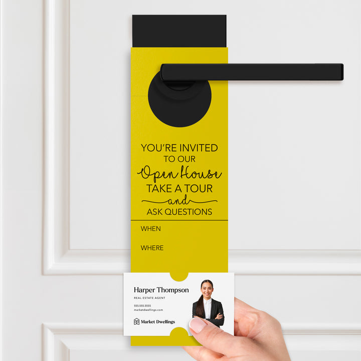 You're invited To Our Open House | Door Hangers Door Hanger Market Dwellings