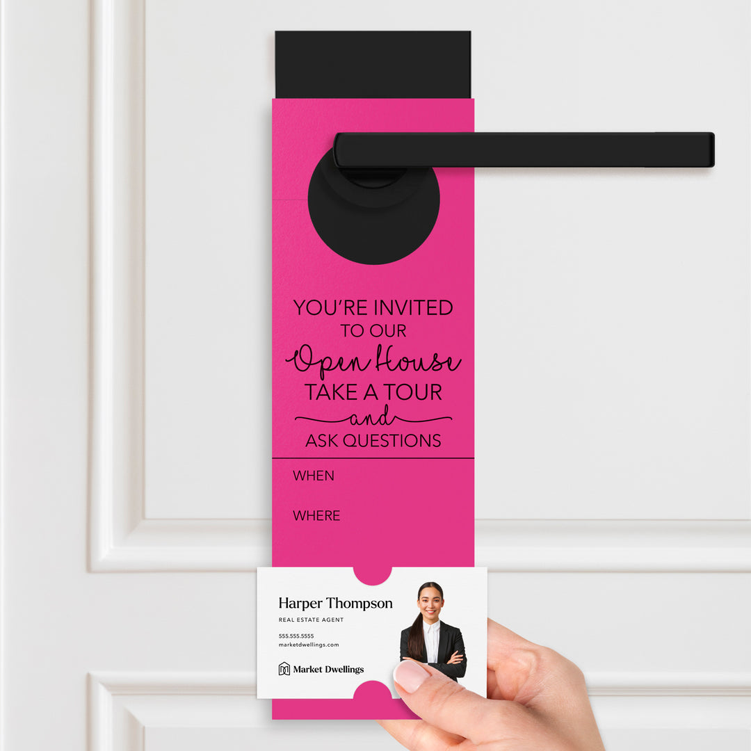 You're invited To Our Open House | Door Hangers Door Hanger Market Dwellings