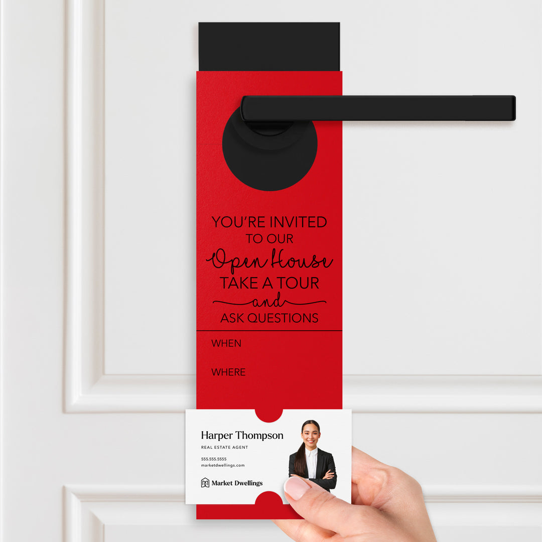 You're invited To Our Open House | Door Hangers Door Hanger Market Dwellings