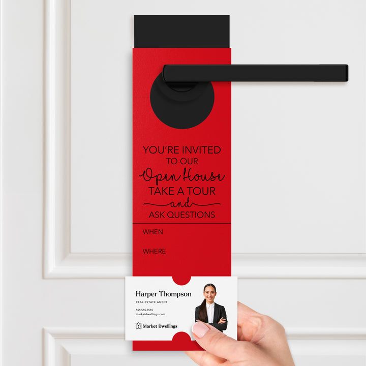 You're invited To Our Open House | Door Hangers Door Hanger Market Dwellings