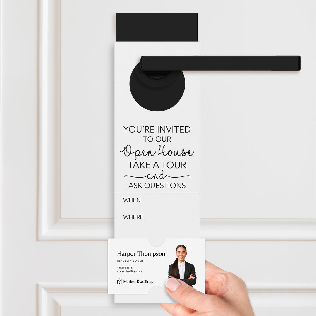 You're invited To Our Open House | Door Hangers Door Hanger Market Dwellings