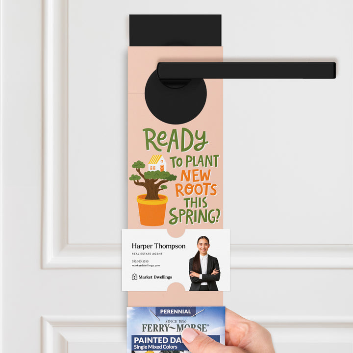 Ready to Plant Your Roots This Spring? | Spring Door Hangers | 12-DH003 Door Hanger Market Dwellings