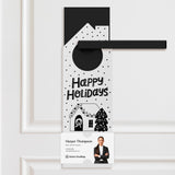 Happy Holidays Door Hangers Holiday Door Hanger Market Dwellings WHITE 10