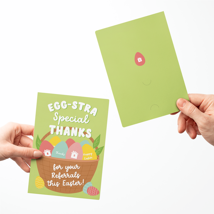 Set of Egg-stra Special Thanks For Your Referrals This Easter! Greeting Cards | Envelopes Included Greeting Card Market Dwellings