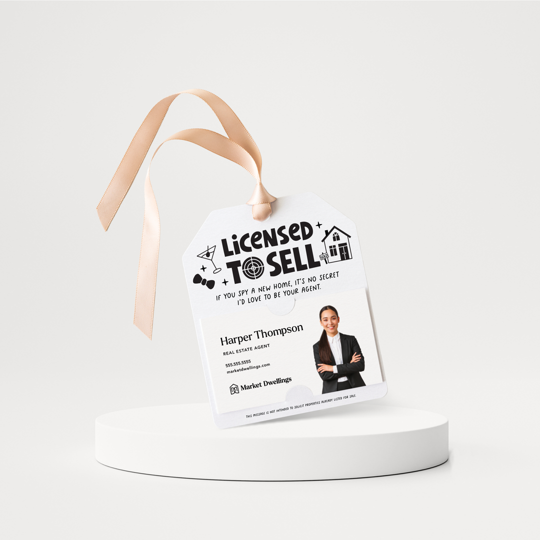 Licensed to Sell Real Estate | Pop By Gift Tags | 122-GT001 Gift Tag Market Dwellings WHITE  