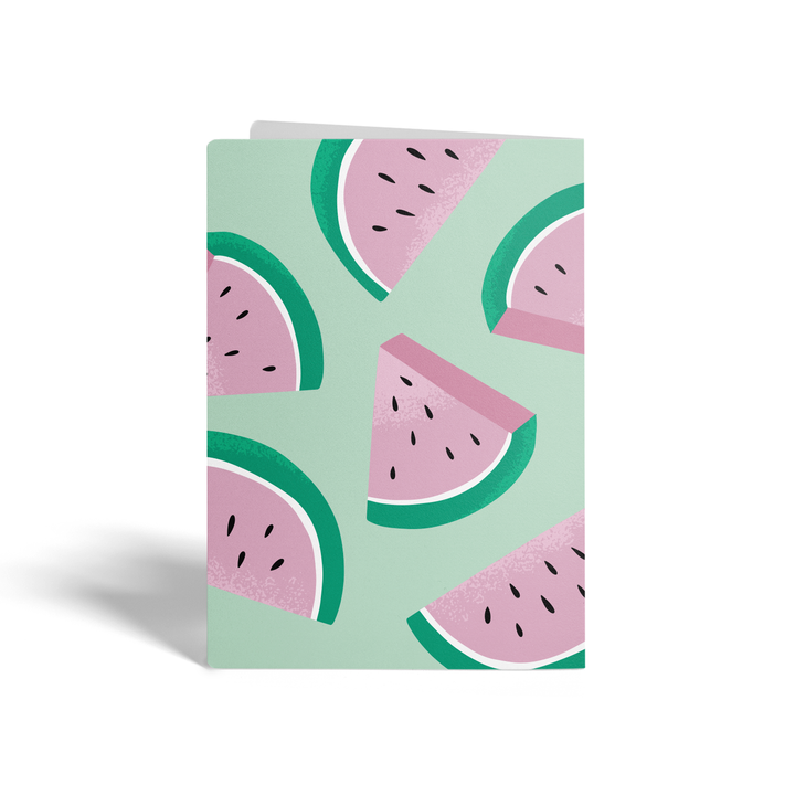 Set of Thanks A Melon For Clients Like You! Greeting Cards | Envelopes Included Greeting Card Market Dwellings