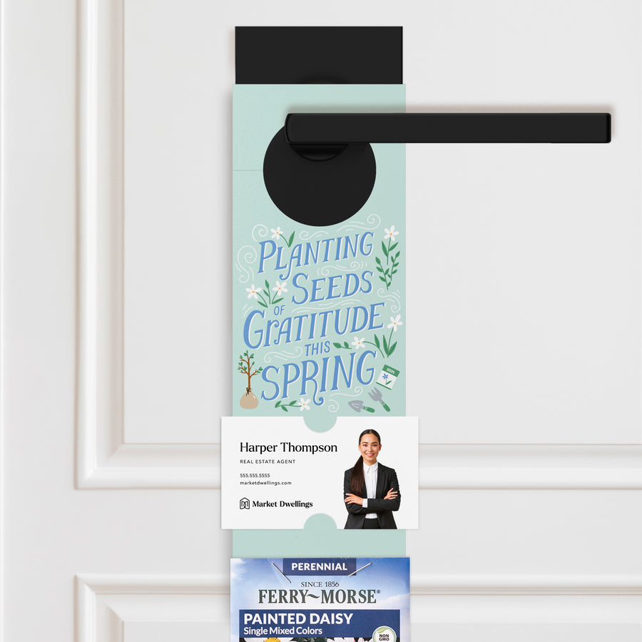 Planting Seeds Of Gratitude This Spring | Spring Door Hangers | 13-DH003 Door Hanger Market Dwellings