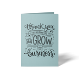 Thank You For Helping Me Grow My Business | Greeting Cards with Envelopes Greeting Card Market Dwellings