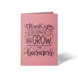 Thank You For Helping Me Grow My Business | Greeting Cards with Envelopes Greeting Card Market Dwellings