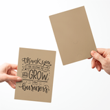 Thank You For Helping Me Grow My Business | Greeting Cards with Envelopes Greeting Card Market Dwellings