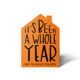 "It's Been A Whole Year" Home Anniversary | Real Estate & Mortgage Greeting Cards with Envelopes Greeting Card Market Dwellings