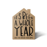 "It's Been A Whole Year" Home Anniversary | Real Estate & Mortgage Greeting Cards with Envelopes Greeting Card Market Dwellings KRAFT 10