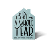 "It's Been A Whole Year" Home Anniversary | Real Estate & Mortgage Greeting Cards with Envelopes Greeting Card Market Dwellings