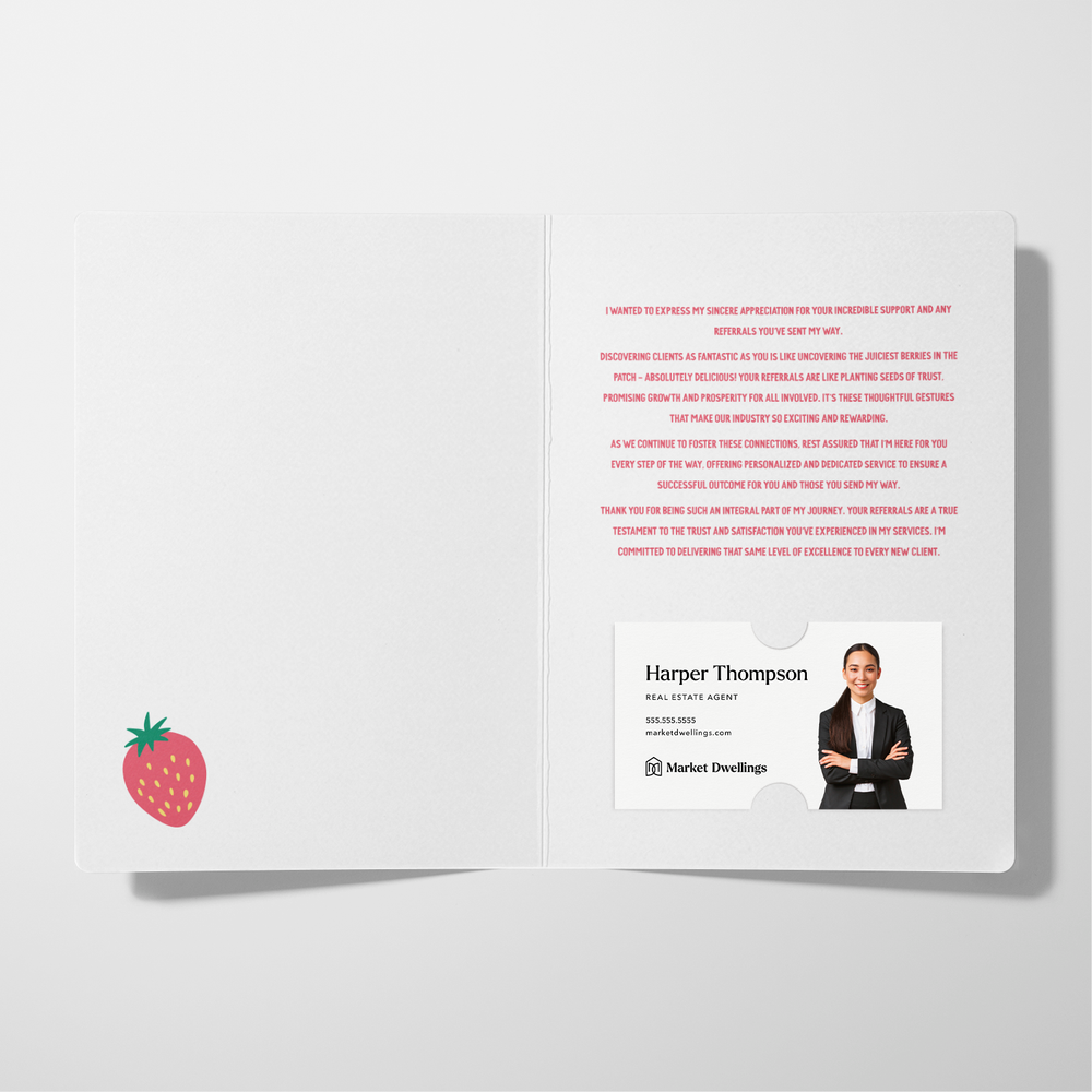 Set of Clients Like You Are The Berry Best! Greeting Cards | Envelopes Included Greeting Card Market Dwellings