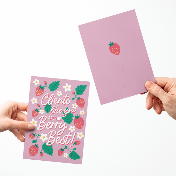 Set of Clients Like You Are The Berry Best! Greeting Cards | Envelopes Included Greeting Card Market Dwellings