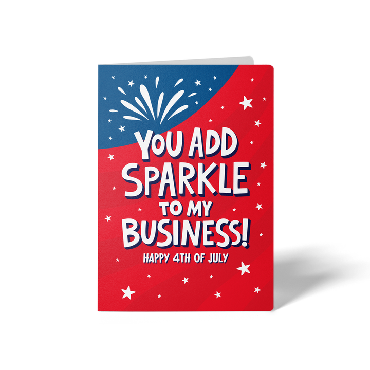 Set of You Add Sparkle To My Business! Happy 4th of July Greeting Cards | Envelopes Included Greeting Card Market Dwellings